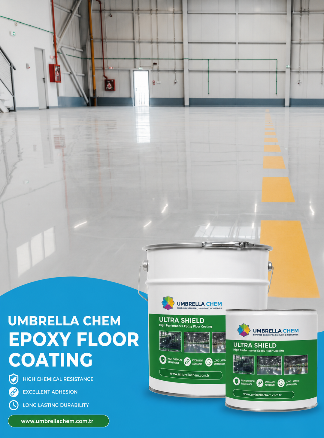 Umbrella CHEM | Ultra Shield Self Levelling (Son Kat) Epoksi Zemin Sistemi