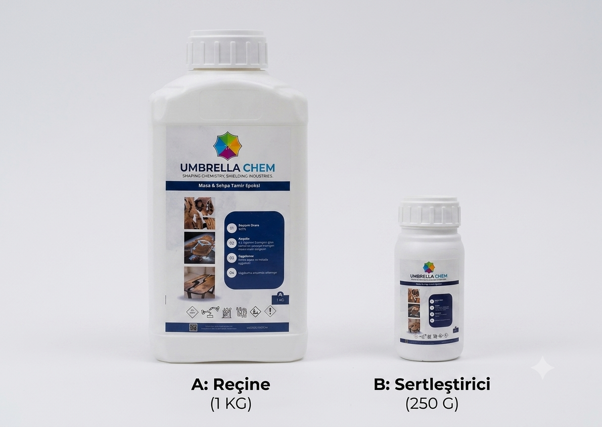 UMBRELLACHEM Ultra Şeffaf Tamir Döküm Epoksi - Masa & Sehpa Tamir Epoksi